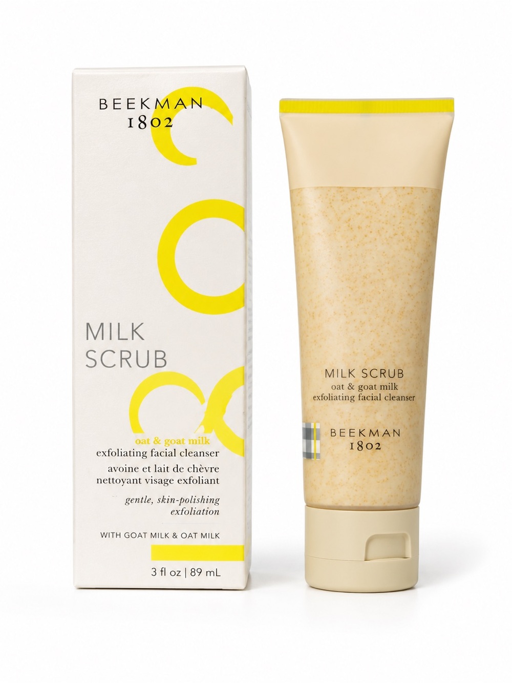 Beekman 1802 Milk Scrub Oat & Goat Milk Exfoliating Facial Cleanser 3 oz